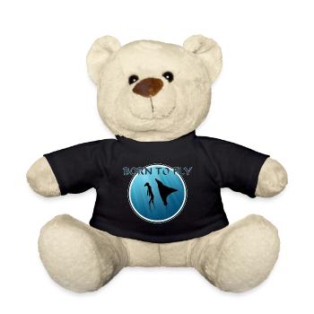 Born to Fly Maori Manta Rays - Teddy Bear - black - Front