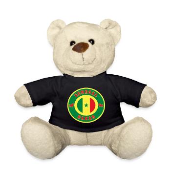 Sénégal Dakar / Cadeau Lion drapeau Afrique État - Nounours - noir - Devant