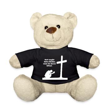 Vergebung Jesus Christus - Teddy - Schwarz - Vorne
