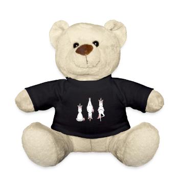 Einhörner in meditativer Pose - Teddy - Schwarz - Vorne