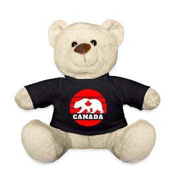 Canada ours avec feuille d’érable / cadeau Amérique du Nord - Nounours - noir - Devant