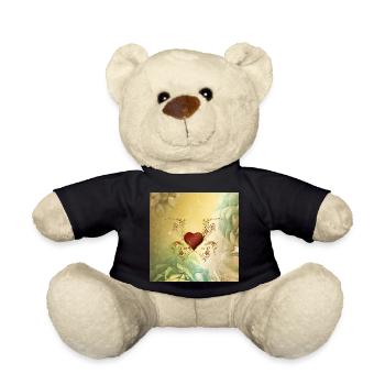 Wundervolles dekoratives Herz - Teddy - Schwarz - Vorne