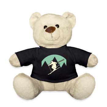 skier - Teddy Bear - black - Front
