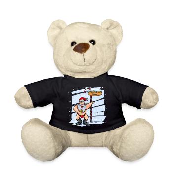 Süßer Weihnachtsmann Nordpol Weihnachten Xmas - Teddy - Schwarz - Vorne
