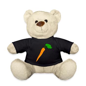 carrot carrot garden vegetable harvest carrot turnip - Teddy Bear - black - Front