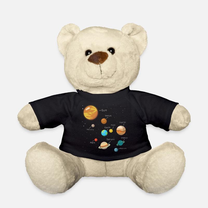Universe Planet Galaxy Comic Cool Gift - Teddy Bear - black