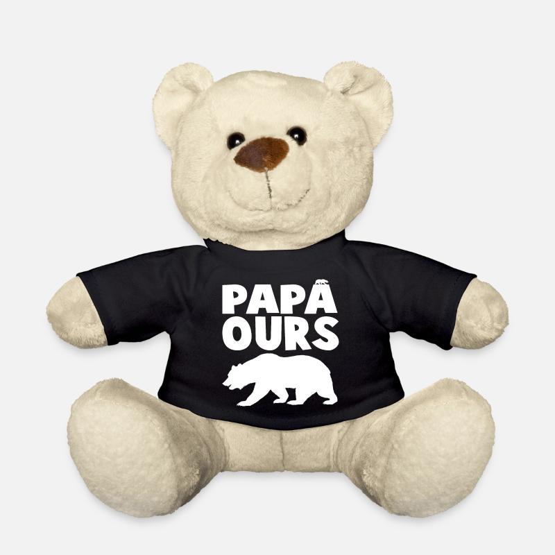 Tête de papaours sauvage en silhouette - Nounours - noir
