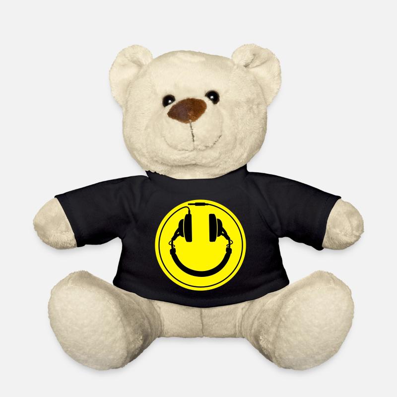 écouteurs smiley - Nounours - noir