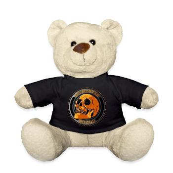 Atheist Skull Skull Master God Gold - Teddy Bear - black - Front