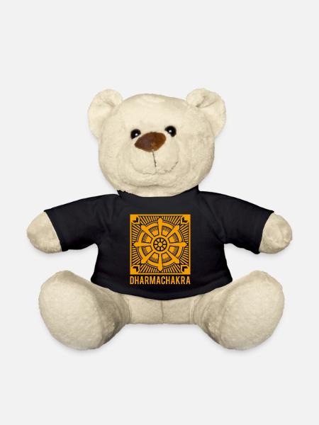 Buddhismus Dharmachakra Rad Heiliges Symbol - Teddy - Schwarz