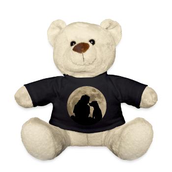 Hund Hundeliebhaber Mond Silhouette Tierfreund - Teddy - Schwarz - Vorne