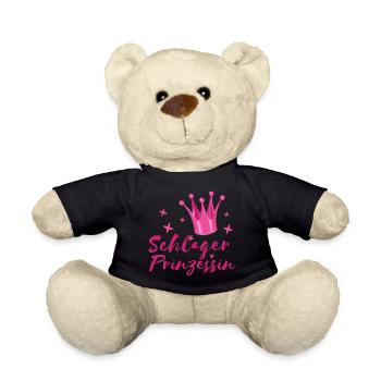 Schlager Princess Statement folk music fan - Teddy Bear - black - Front