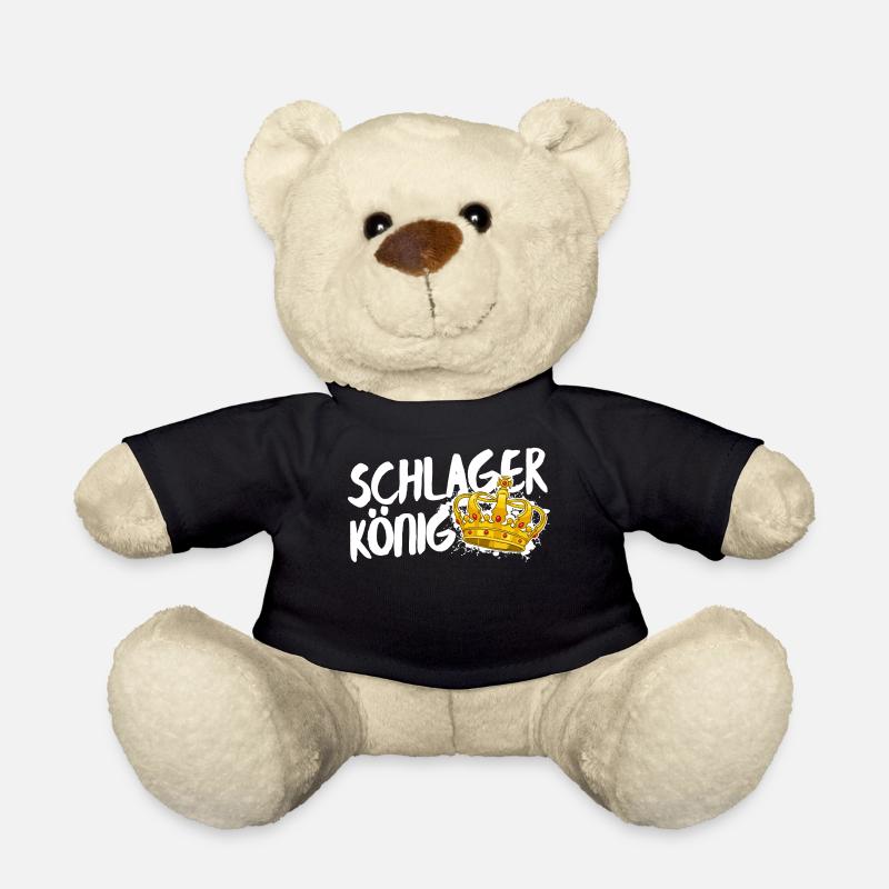 Schlagerkönig Schlager König Krone Statement - Teddy - Schwarz