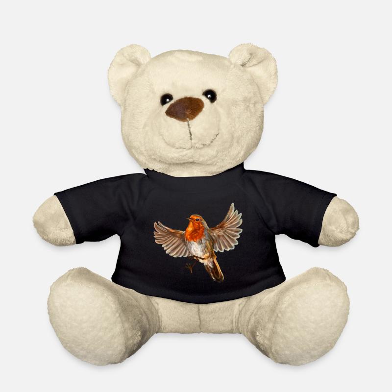 oiseau rouge-gorge - Nounours - noir