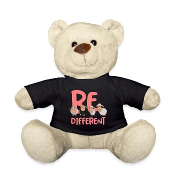 Be different pinke Schafe - Einzigartige Schafe - Teddy - Schwarz - Vorne