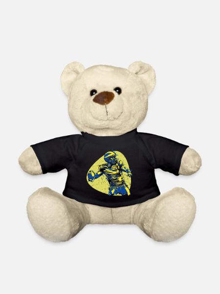 American Football hero quarterback winner vintage - Teddy Bear - black