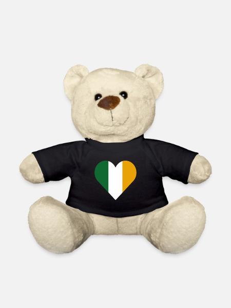 Irish Heart Gift Idea - Teddy Bear - black