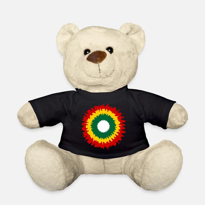 Motif rasta vibrant avec effet feu - Nounours - noir