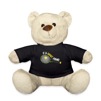 Tennis Racket Science Science Cadeau - Nounours - noir - Devant