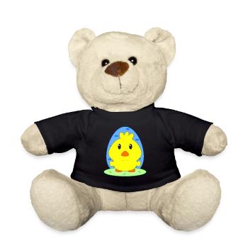 Chicks, Easter, animals for children, sweet chicks - Teddy Bear - black - Front