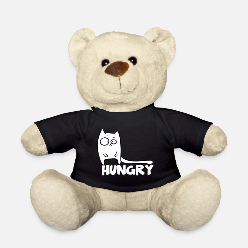 Lustige Katze hungrige Katzen - Teddy - Schwarz