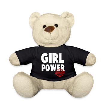 Girl Power Mutiges Drehbuch-Design - Teddy - Schwarz - Vorne