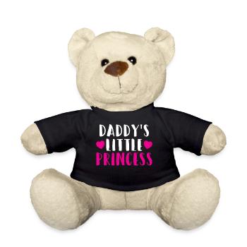 Papas kleine Prinzessin Herz Tochter Geschenk - Teddy - Schwarz - Vorne