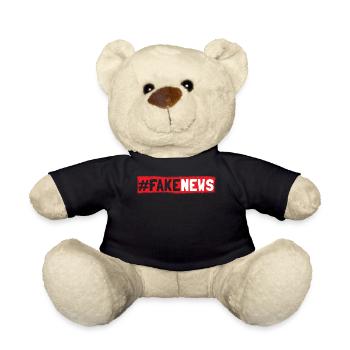 Fake News Hashtag Nachrichten - Teddy - Schwarz - Vorne