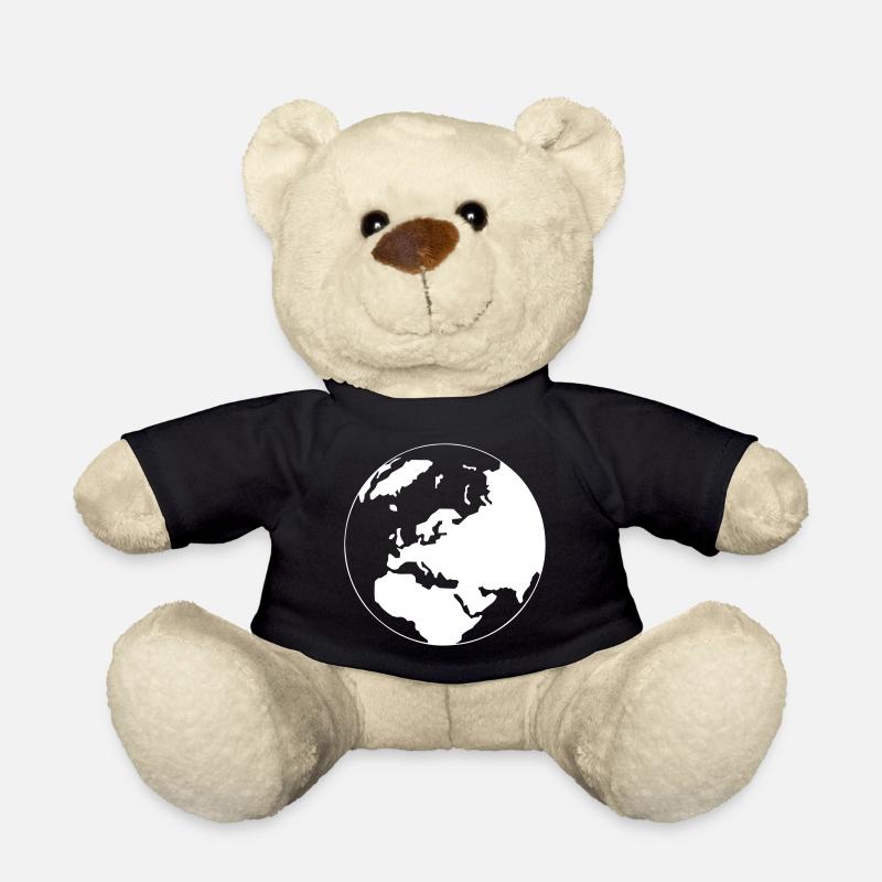 Eine Weltkarte - Teddy - Schwarz