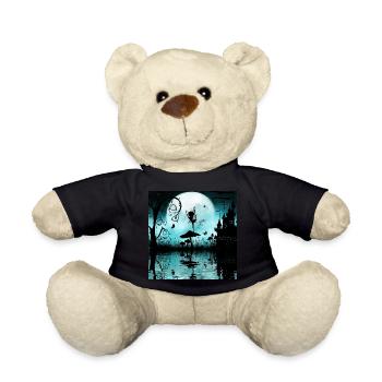 Dancing at night, cute fairy. - Teddy Bear - black - Front