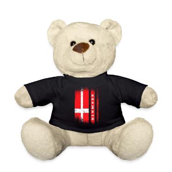 Dänemark Flaggen Design / Geschenk Kopenhagen - Teddy - Schwarz - Vorne