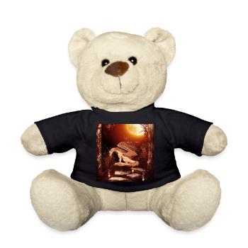 Wundervoller Drache nachts - Teddy - Schwarz - Vorne