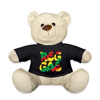 Reggae Vibes Colorful Logo - Teddy Bear - black - Front