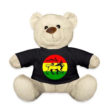 Lion de Juda dans le style rastafari - Nounours - noir - Devant