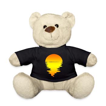 Coucher de soleil sur la mer - Nounours - noir - Devant