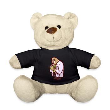 Sloth Doctor or Doctor Doctor Gift - Teddy Bear - black - Front