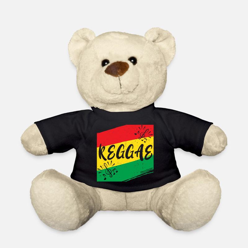 Regenbogenmusik mit Notenprint - Teddy - Schwarz