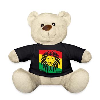 Lion de style rasta - Nounours - noir - Devant