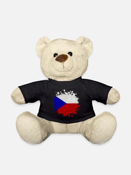 Tschechien Klecks / Geschenk Prag Flagge - Teddy - Schwarz