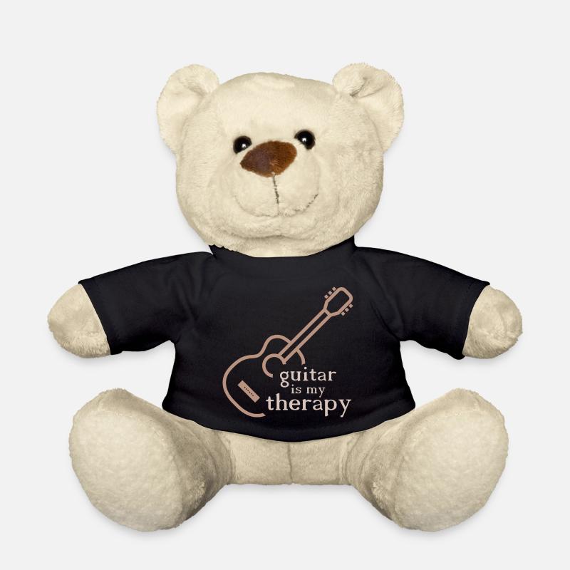 Guitar Therapy Dictons Drôles Symbole Classique - Nounours - noir