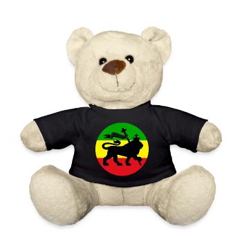 Reggae Rasta Lion of Sion vert jaune rouge - Nounours - noir - Devant