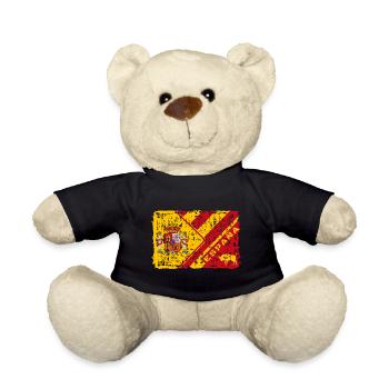 Spanien Flaggen Design mit Wappen und Stier - Teddy - Schwarz - Vorne