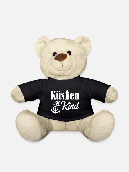Küstenkind Anker Leuchtturm Meer Maritim Geschenk - Teddy - Schwarz
