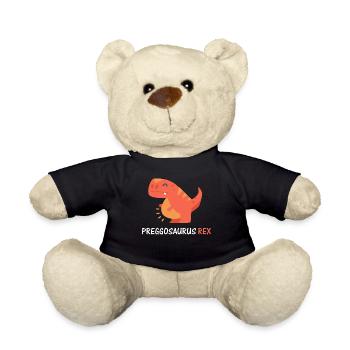 Preggosaurus Rex Werdende Mama Dinosaurier Design - Teddy - Schwarz - Vorne