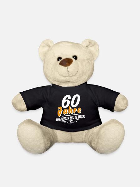 60 Jahre Geburtstag - Teddy - Schwarz
