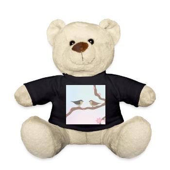 Spring birds - Teddy Bear - black - Front