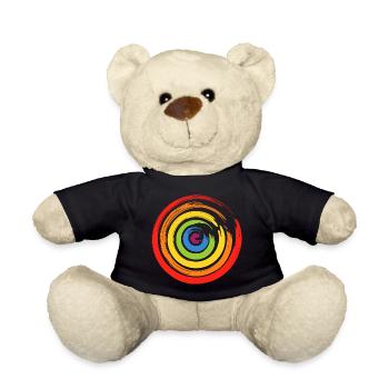 Locker gemalte Kreise aus farbigen Pinselstrichen - Teddy - Schwarz - Vorne