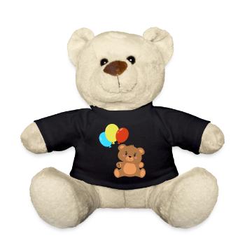 Teddy bear with balloons - Teddy Bear - black - Front