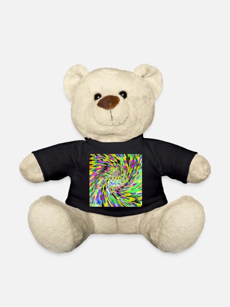 Psychedelic vortex - Teddy Bear - black
