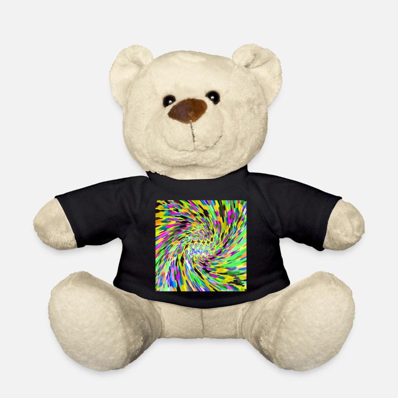 Psychedelic vortex - Teddy Bear - black